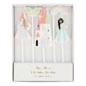 Pack de 5 bougies Princesse (5 designs)
