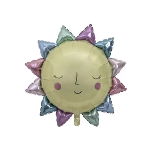 ballon mylar Soleil arc-en-ciel