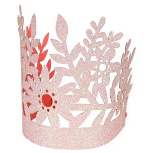 couronne princesse paillettes roses