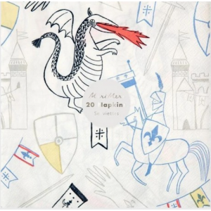 grandes serviettes chevaliers et dragons