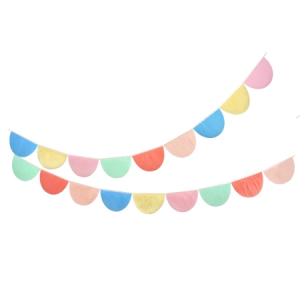 guirlandes multicolores fanions ronds