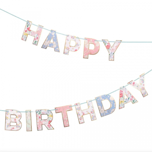 guirlande happy birthday english garden