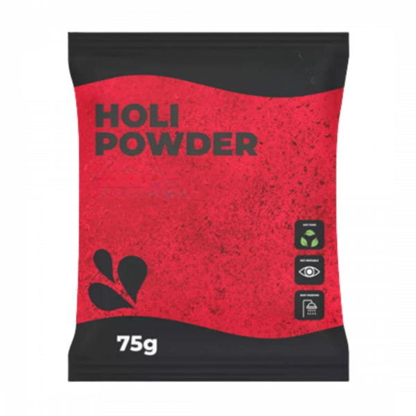 Poudre Holi ROUGE - Sachet 75 grammes