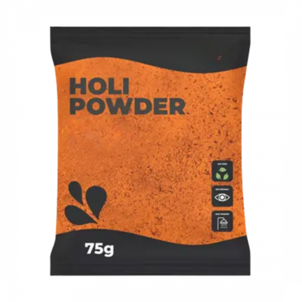 Poudre Holi ORANGE - Sachet 75 grammes
