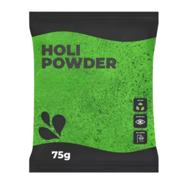 Poudre Holi VERT - Sachet 75 grammes