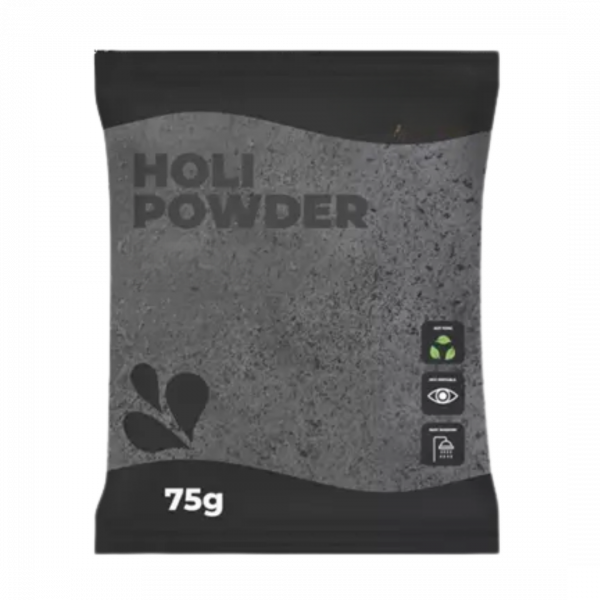 Poudre Holi NOIR - Sachet 75 grammes
