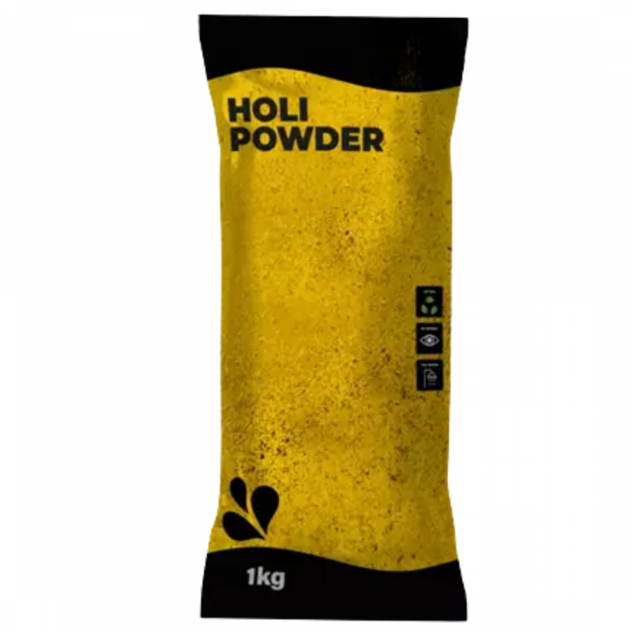 Poudre Holi Jaune - Sachet de 1kg
