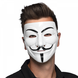Masque Anonymous Guy Fawkes – Masque V pour Vendetta Blanc
