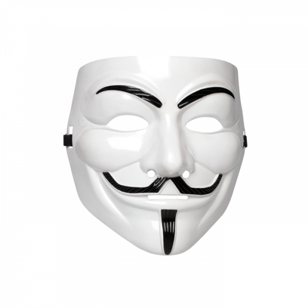Masque Anonymous Guy Fawkes – Masque V pour Vendetta Blanc