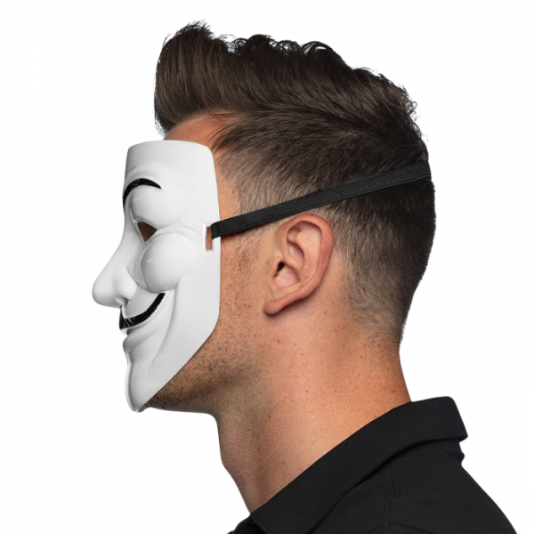 Masque Anonymous Guy Fawkes – Masque V pour Vendetta Blanc