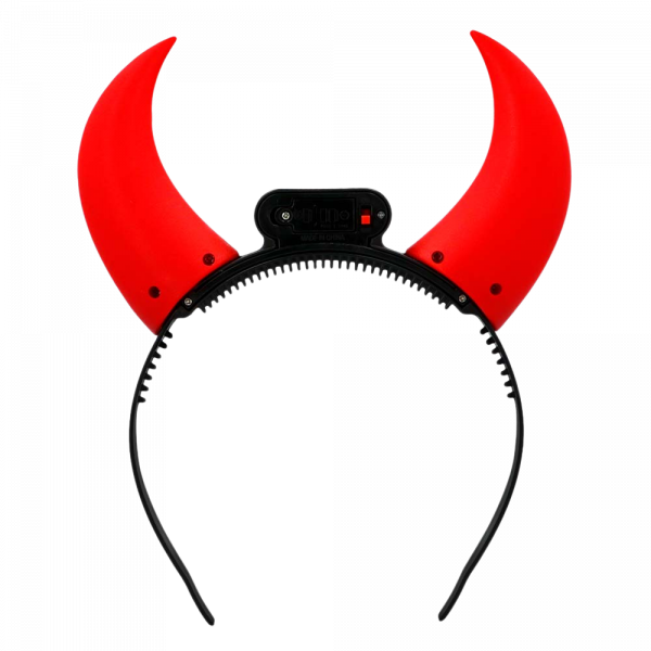 Serre-Tête Cornes de Diable Lumineux LED – Accessoire Halloween