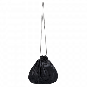 Bourse Pirate Noire 24 x 25 cm – Sacoche de Déguisement