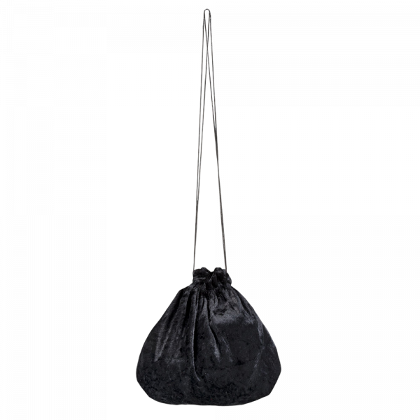 Bourse Pirate Noire 24 x 25 cm – Sacoche de Déguisement
