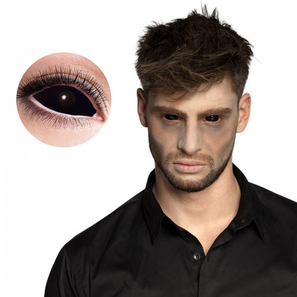 Lentilles Yeux Noirs Mort-Vivant – Lentilles Halloween