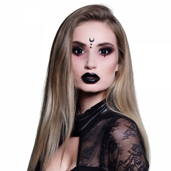 Lentilles Yeux Noirs Sorcière – Lentilles Halloween