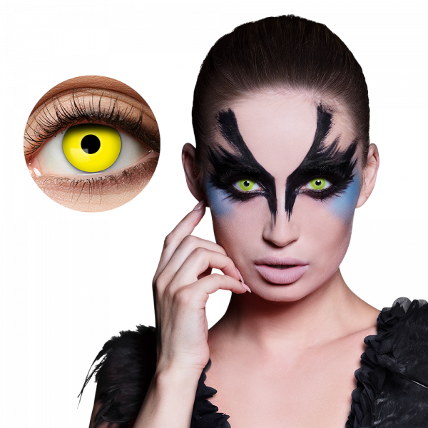 Lentilles Yeux Jaunes Corbeau – Lentilles Halloween