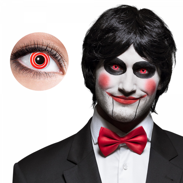 Lentilles Spirale Rouge et Blanche – Lentilles Halloween