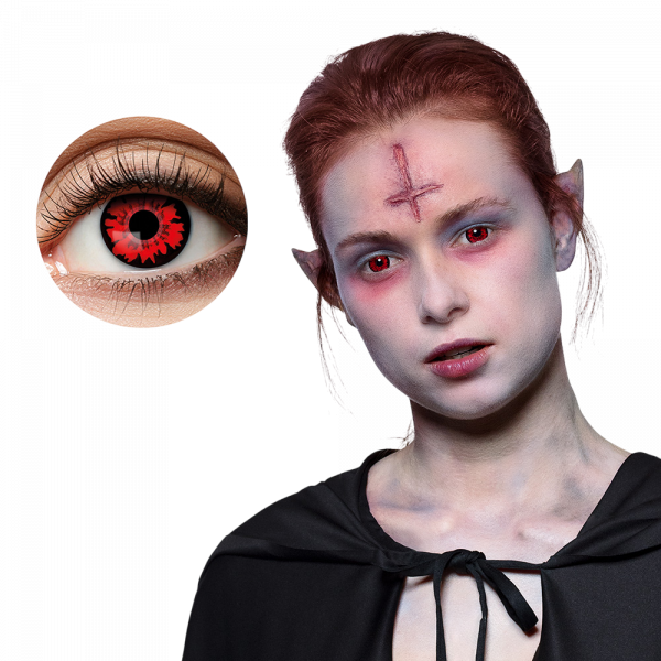 Lentilles Rouges Vampire – Lentilles Halloween