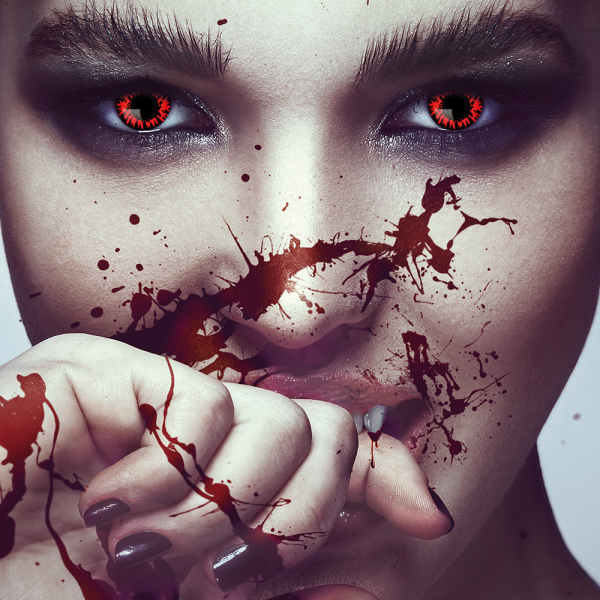 Lentilles Rouges Vampire – Lentilles Halloween