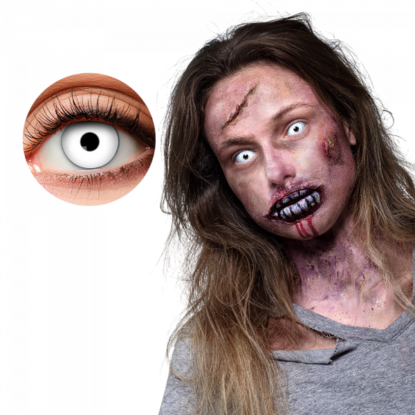 Lentilles Yeux Blancs Zombie – Lentilles Halloween