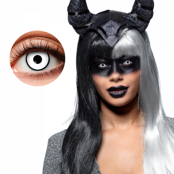 Lentilles Blanches Contour Noir – Lentilles Halloween