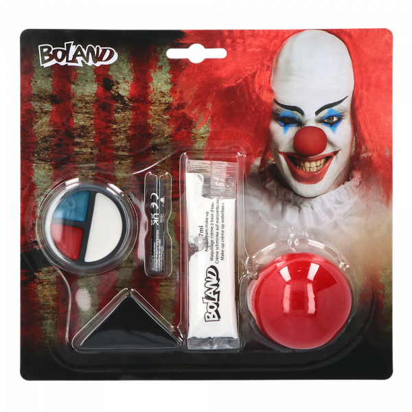 Kit Maquillage Clown Horreur – Nez, Maquillage et Éponge