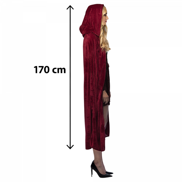 Cape Rouge Bordeaux 170 cm – Déguisement Halloween