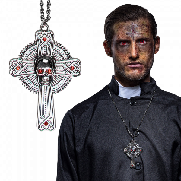 Collier Tête de Mort et Ossements – Bijou Halloween
