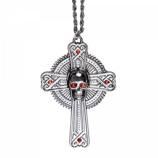 Collier Tête de Mort et Ossements – Bijou Halloween