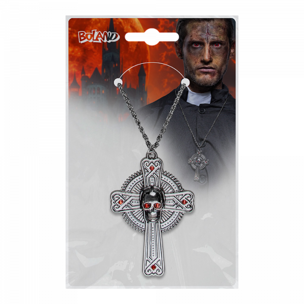 Collier Tête de Mort et Ossements – Bijou Halloween