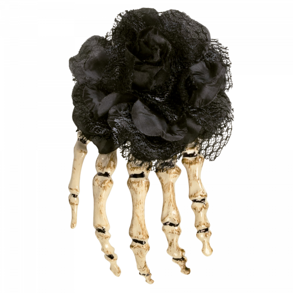 Barrette Main de Squelette – Accessoire Cheveux Halloween