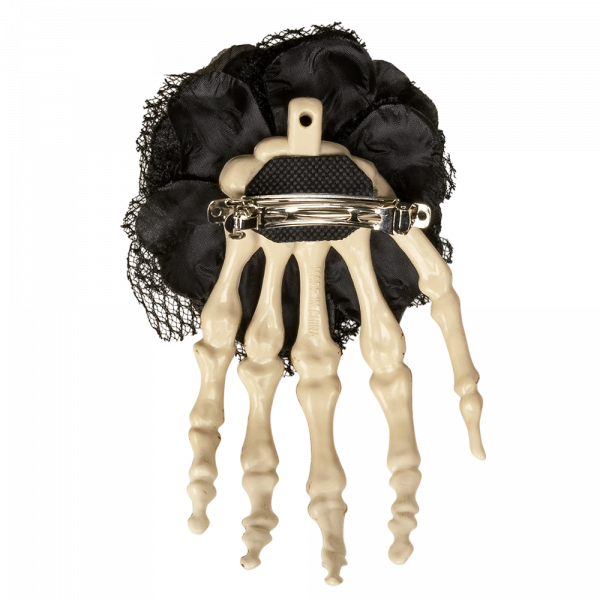Barrette Main de Squelette – Accessoire Cheveux Halloween