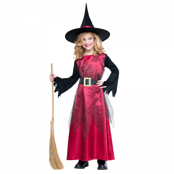 Déguisement Sorcière Rouge Fille 5-6 Ans – Halloween