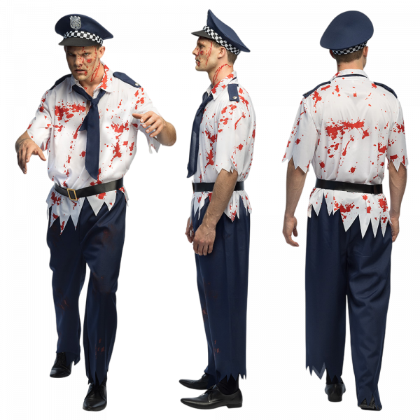 Déguisement Policier Zombie Homme XL – Halloween