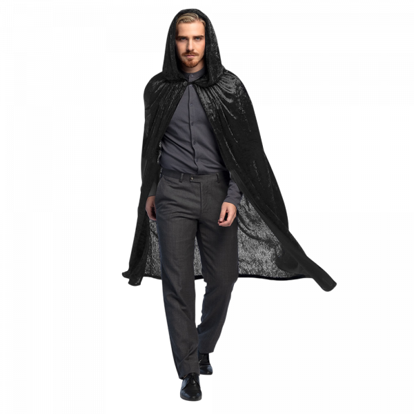 Cape Noire 170 cm – Déguisement Halloween