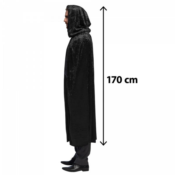 Cape Noire 170 cm – Déguisement Halloween