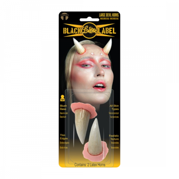 Paire de Cornes de Diable Larges en Latex – Déguisement Halloween