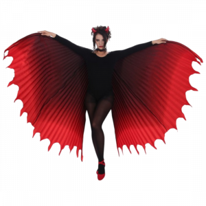 Cape Ailes de Diablesse Rouge 130 cm – Envergure 260 cm