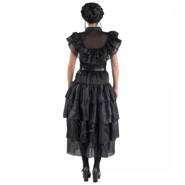 Robe de Bal Noire Mercredi Addams 2 Pièces S – Déguisement Femme