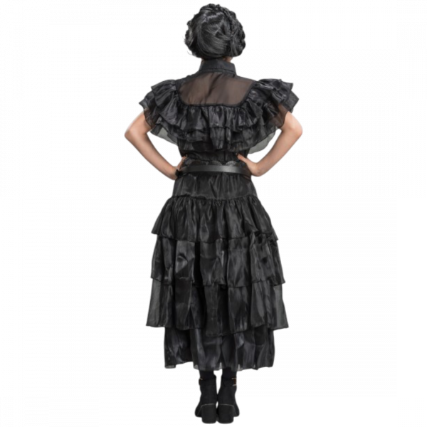 Robe de Bal Noire Mercredi Addams 152 cm – Déguisement Enfant
