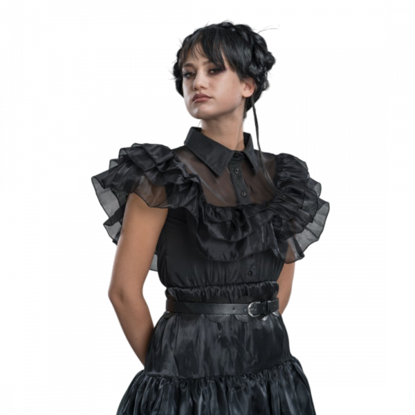 Robe de Bal Noire Mercredi Addams 2 Pièces M – Déguisement Femme