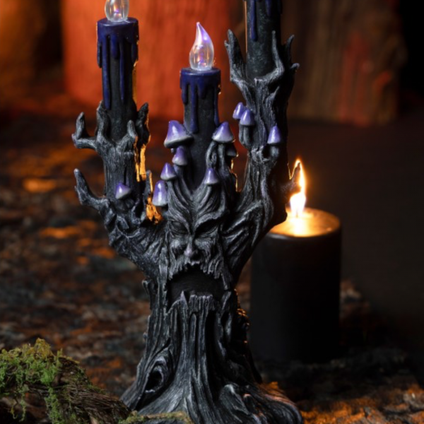 Chandelier Arbre Maléfique LED Violet 30,5 cm – Décoration Halloween
