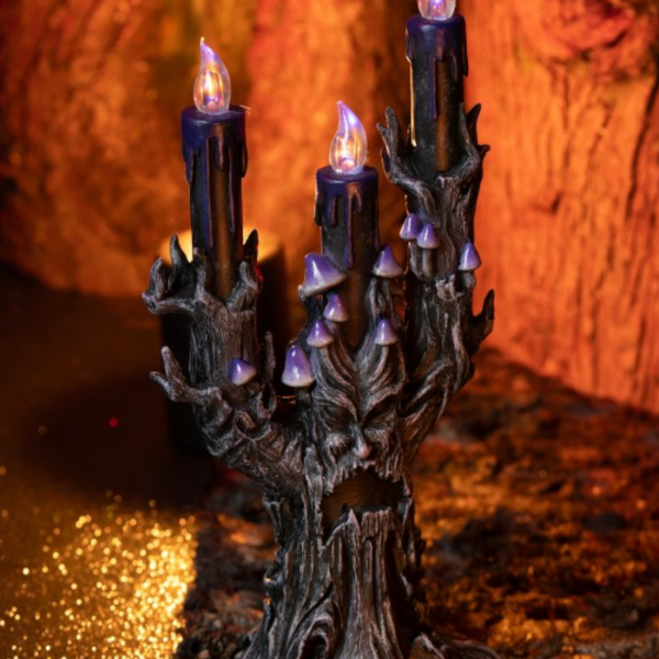 Chandelier Arbre Maléfique LED Violet 30,5 cm – Décoration Halloween