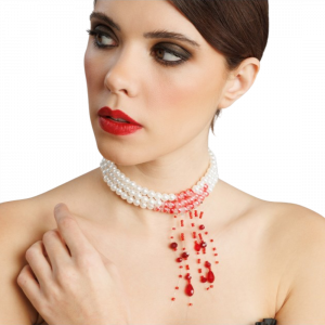 Collier de Perles Sanglantes – Bijou Halloween