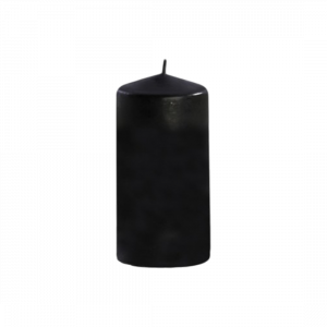 Bougie Cylindrique Noire 4 x 6 cm – Décoration Halloween