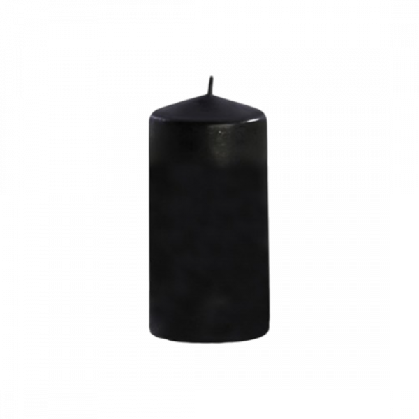 Bougie Cylindrique Noire 4 x 6 cm – Décoration Halloween