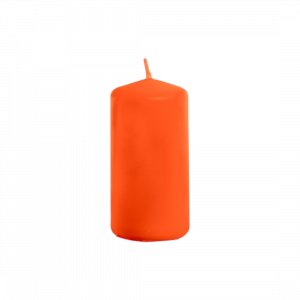 Bougie Cylindrique Orange 4 x 6 cm – Décoration Halloween