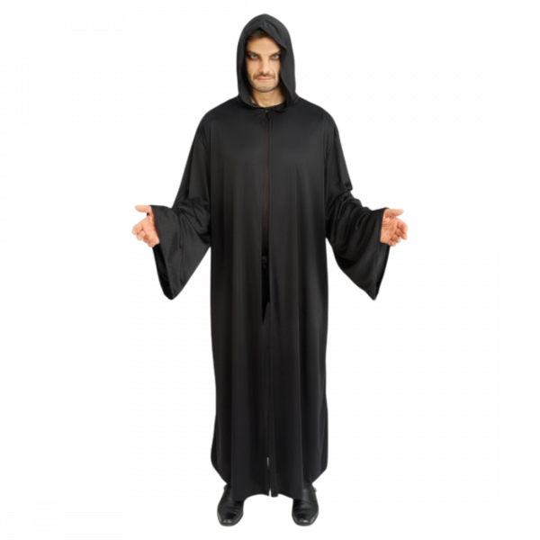 Cape de Prêtre Satanique Noire 180 cm – Déguisement Halloween