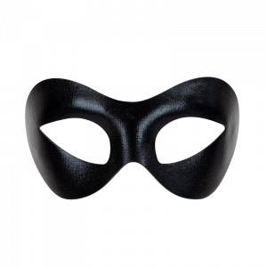Loup Noir Uni en Tissu avec Élastique – Masque Déguisement