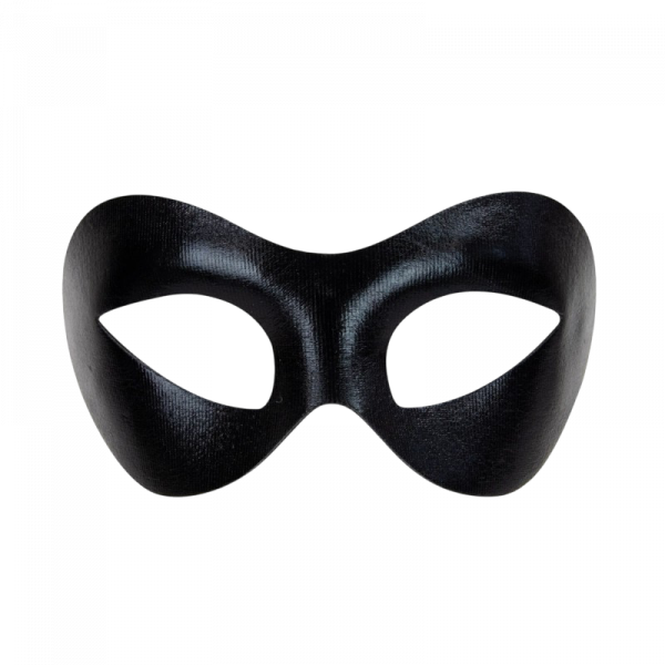 Loup Noir Uni en Tissu avec Élastique – Masque Déguisement